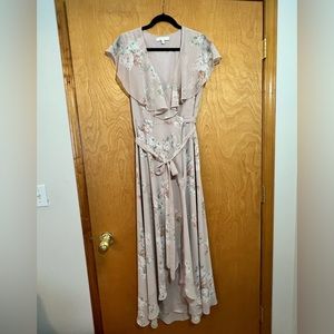 Wayf Midi Floral Wrap Dress Size Large